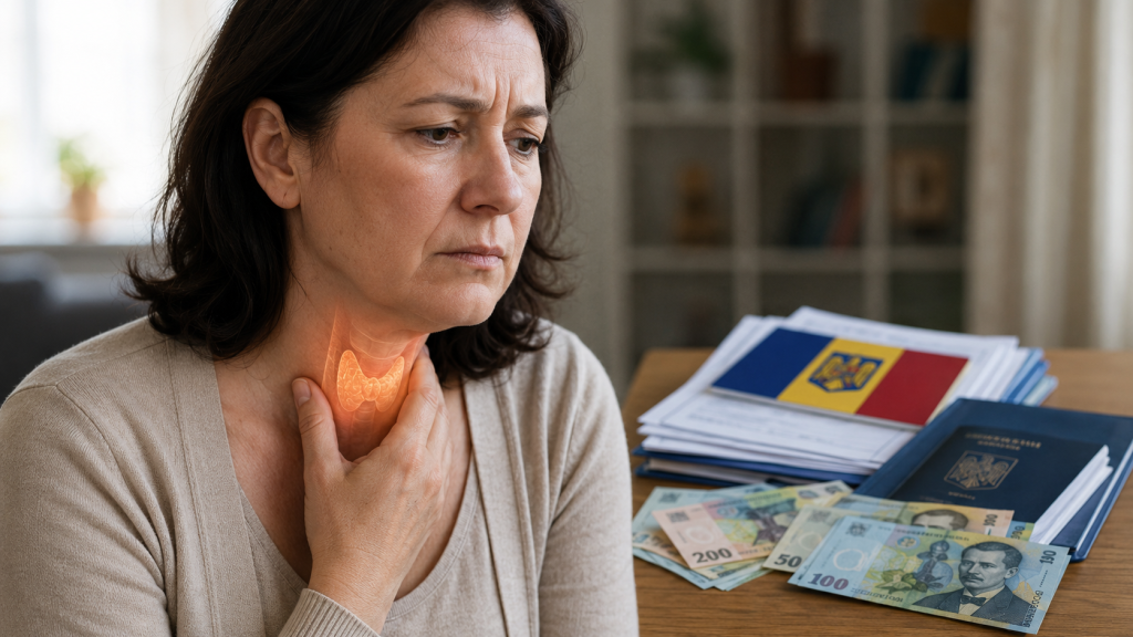 Persoană cu afecțiune tiroidiană autoimună, informații despre condițiile pentru acordarea unor drepturi și forme de sprijin de la stat.