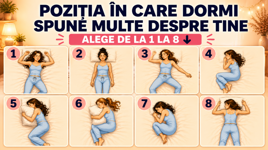 Opt poziții de somn și ce pot dezvălui acestea despre personalitatea ta.