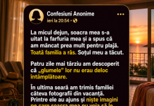 Femeie aflată în vacanță la mare după un conflict cu familia soțului