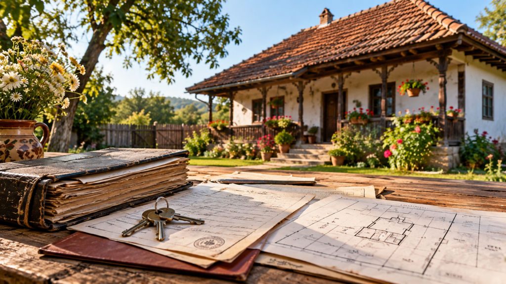 „Casă bătrânească și acte vechi de proprietate, cadastru și moștenire”