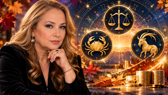 horoscop-29-octombrie-cristina-demetrescu.jpg Cristina Demetrescu și simboluri astrologice într-o imagine editorială pentru horoscopul zilei de 29 octombrie 2026, cu previziuni despre bani, dragoste și schimbări importante.