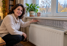 Trucul cu folia de aluminiu pentru iarnă! Cum păstrezi mai multă căldură în casă și reduci pierderile prin pereți Panou reflectorizant cu folie de aluminiu montat în spatele caloriferului pentru reducerea pierderilor de căldură în sezonul rece.